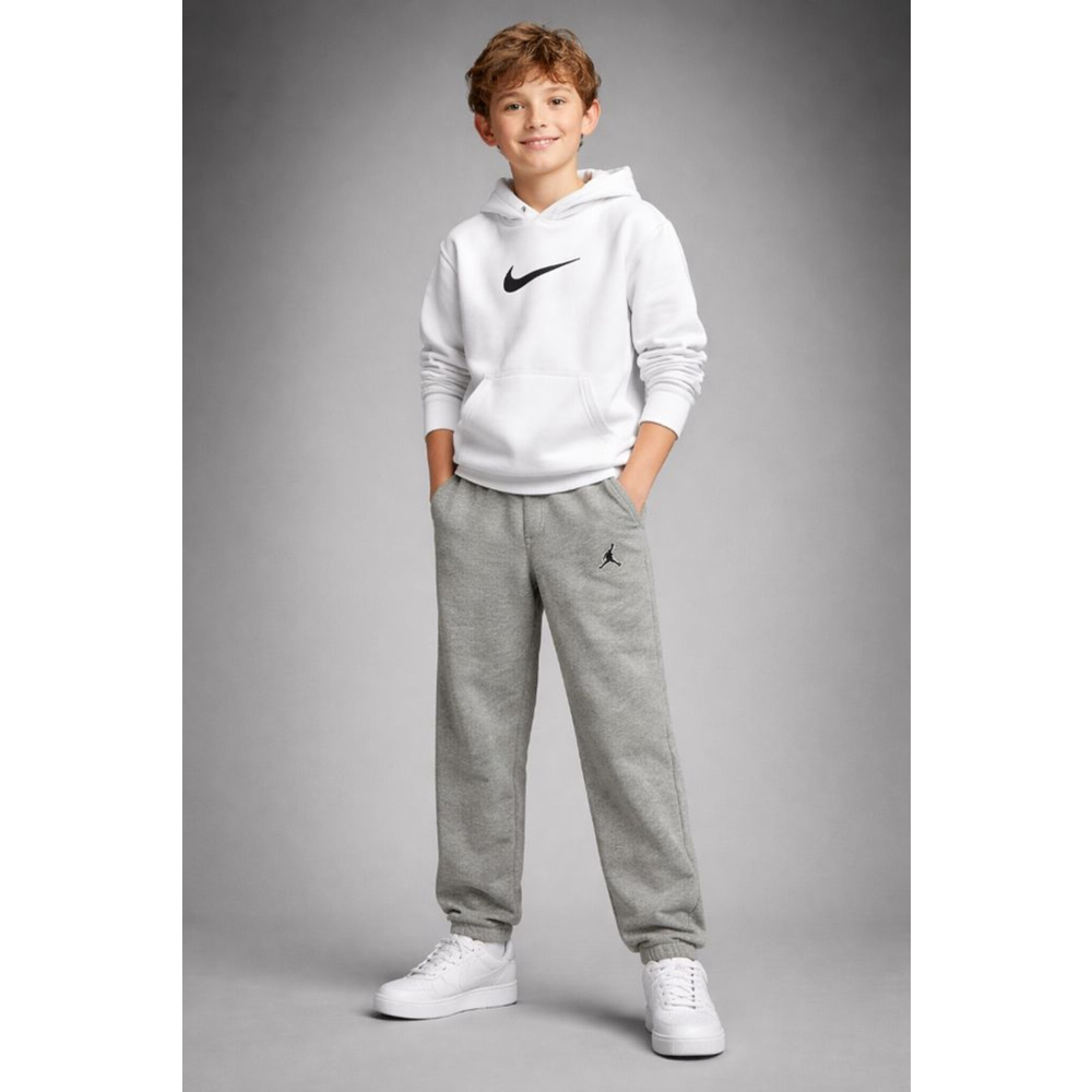 Nike Air Jordan Youth L 12-13 Gray Fleece Jogger Sweatpants Boys Jumpman